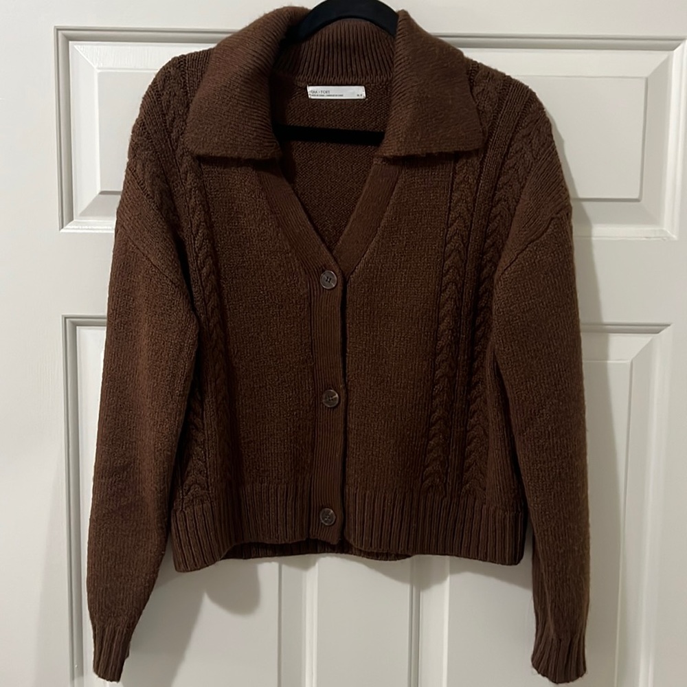 Oak + Fort Brown Collar Sweater